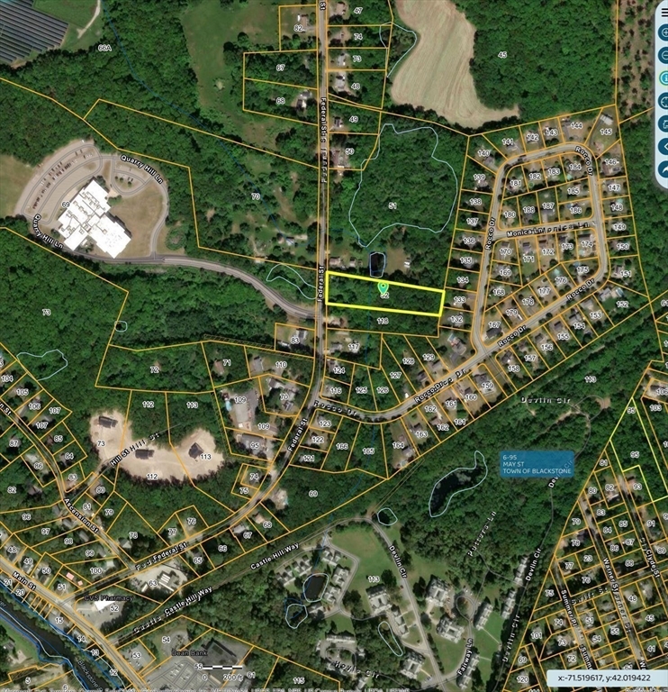 44 Federal Street Blackstone, MA 01504 - Photo 3 of 20 an aerial view of a residential houses