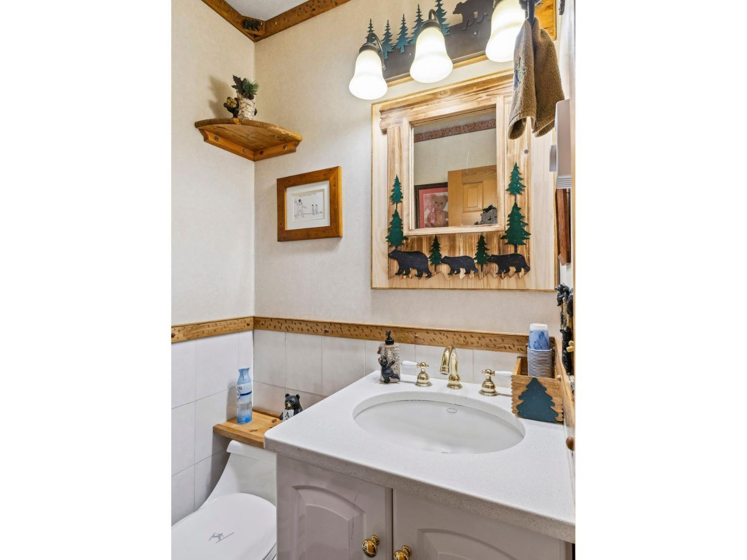 57 Brainard Ridge Road, Unit 3E Windham, NY 12496 - Photo 44 of 55 a bathroom with a sink and a mirror