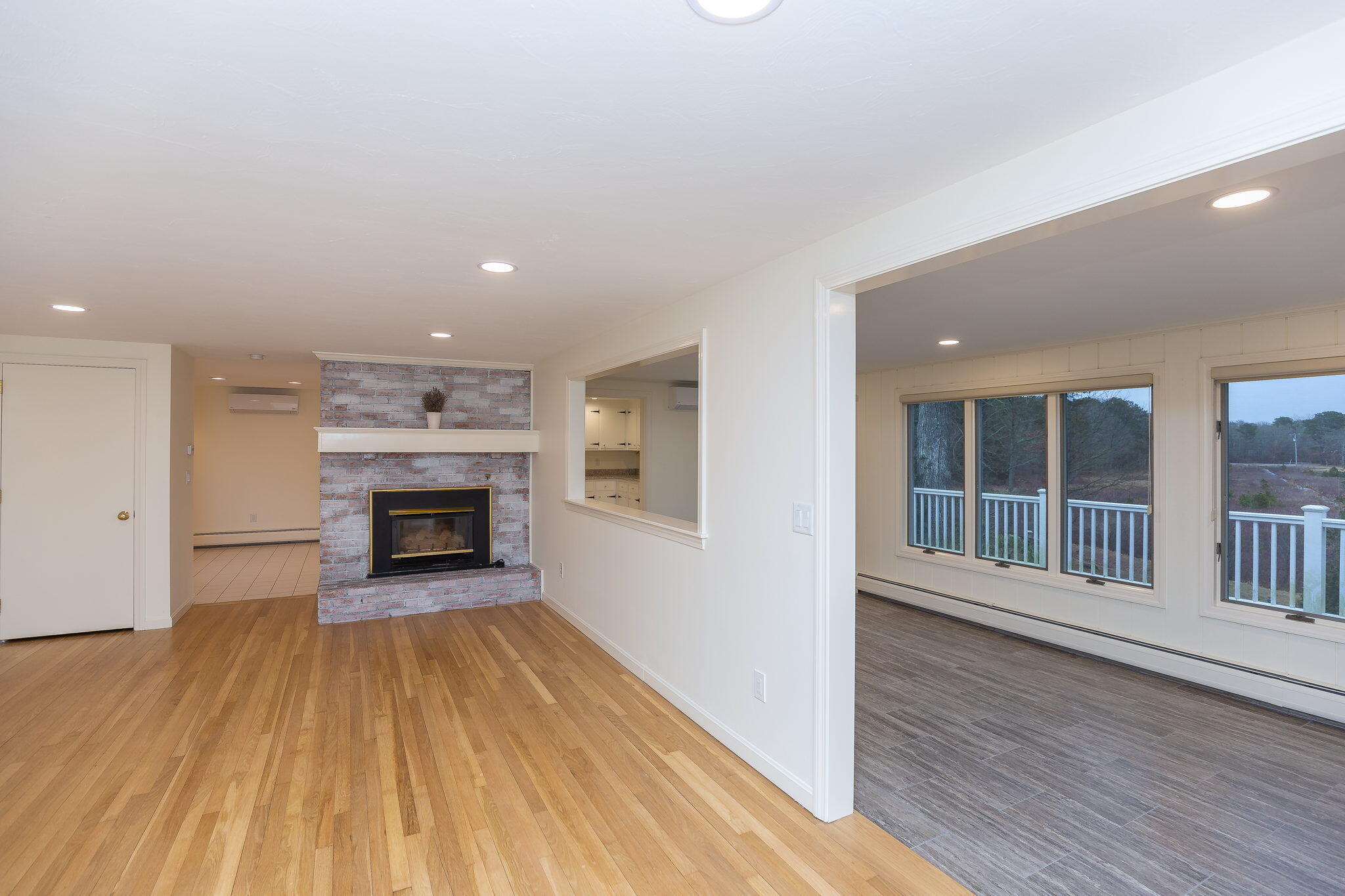 Living room and dining room