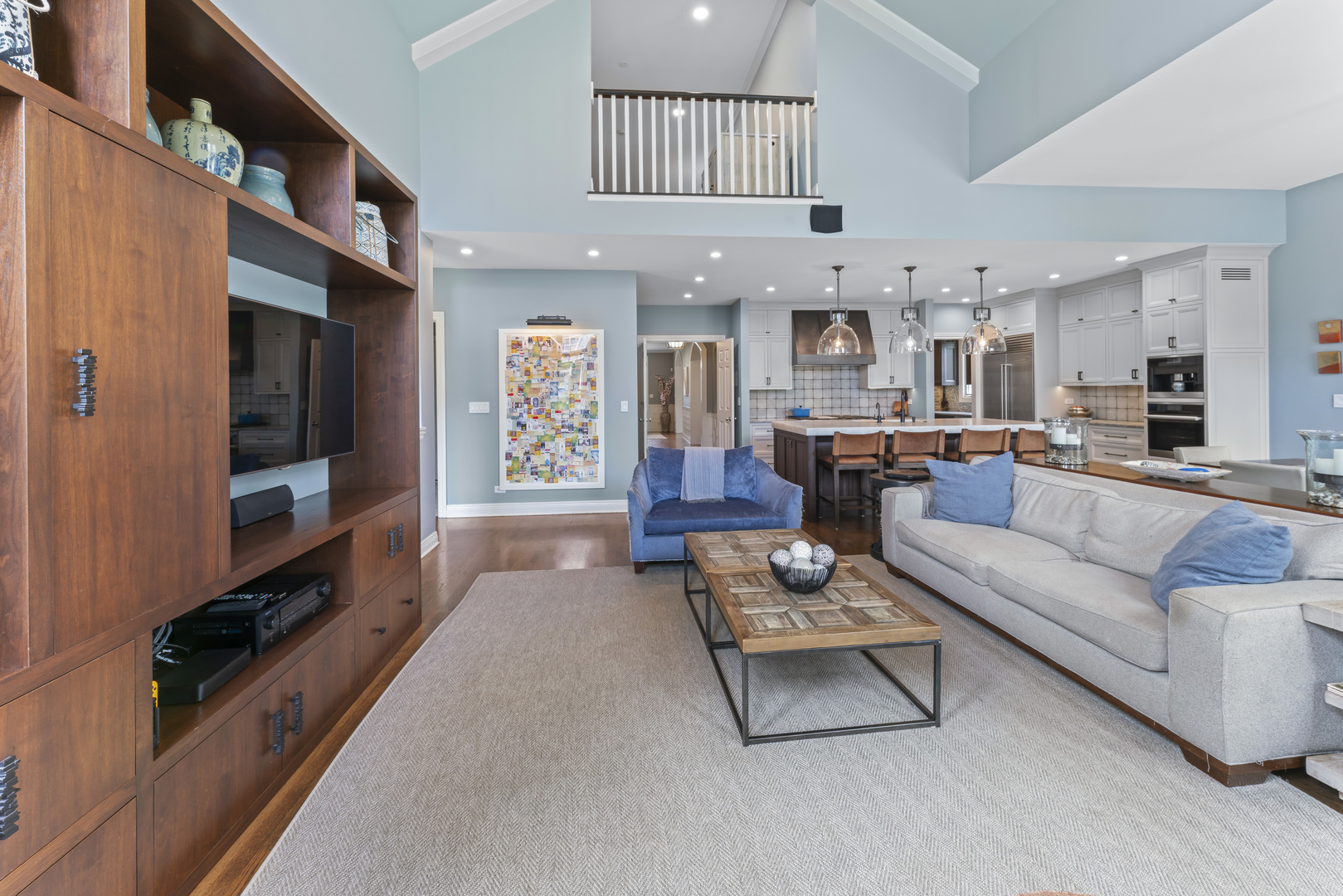 1546 Midway Lane Glenview, IL 60026 - Photo 20 of 46 a living room with furniture and a flat screen tv
