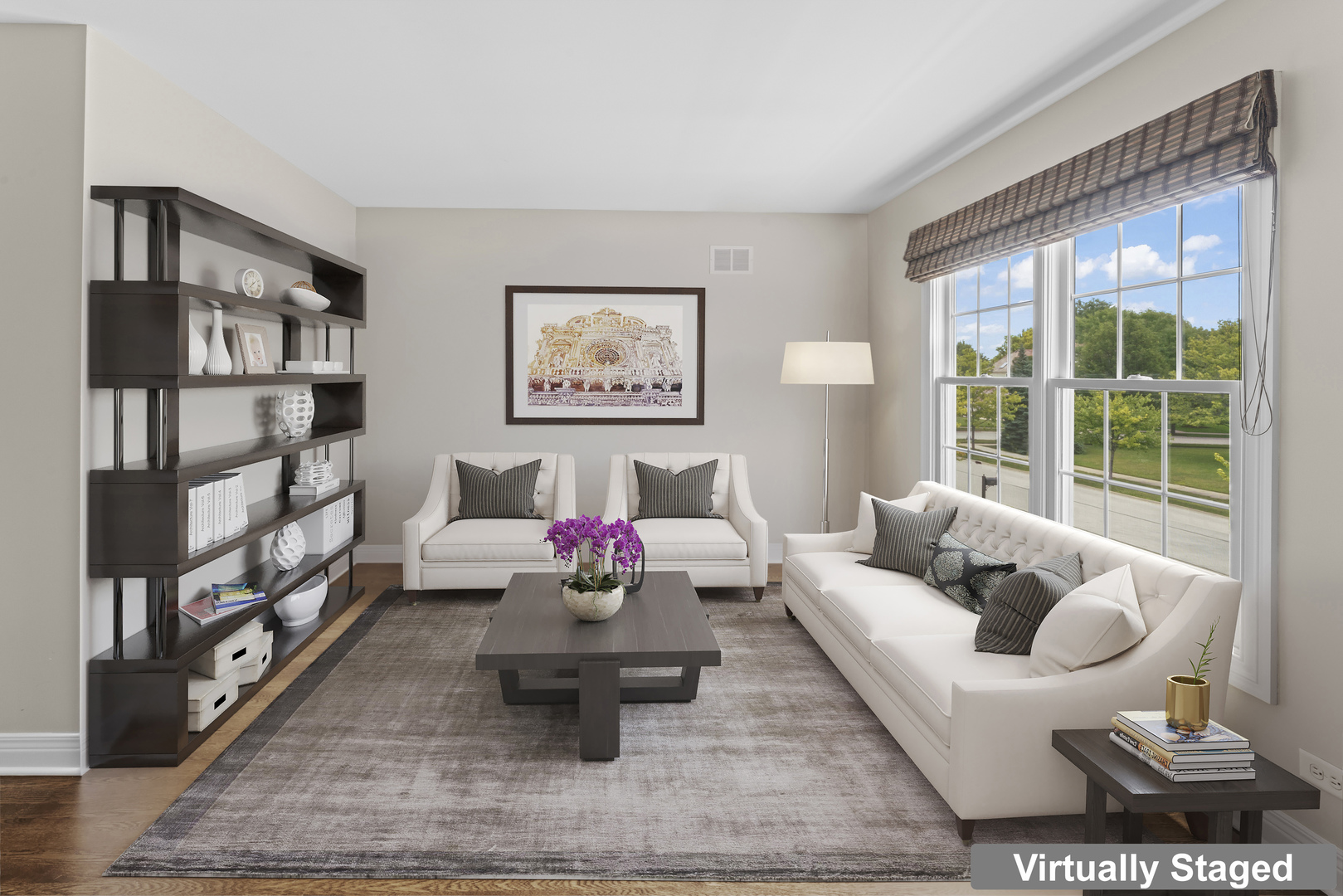 1546 Midway Lane Glenview, IL 60026 - Photo 26 of 46 a living room with furniture and a book shelf
