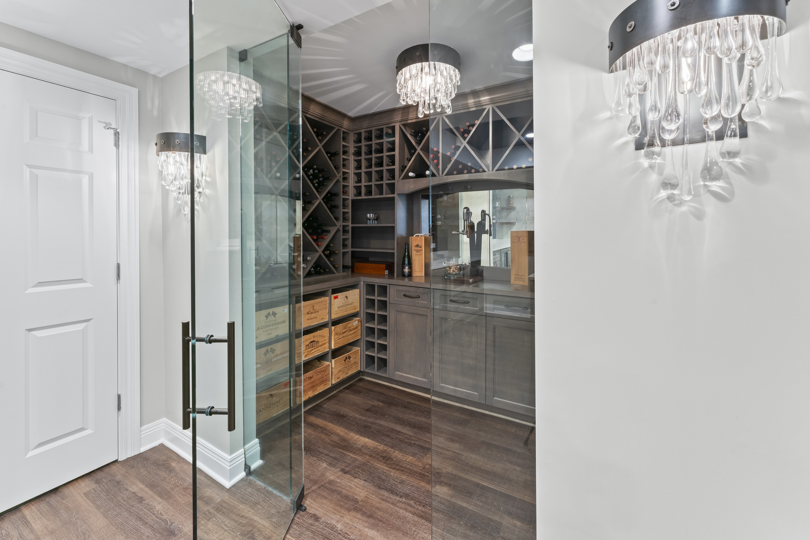 1546 Midway Lane Glenview, IL 60026 - Photo 37 of 46 a view of a hallway with wooden floor and staircase