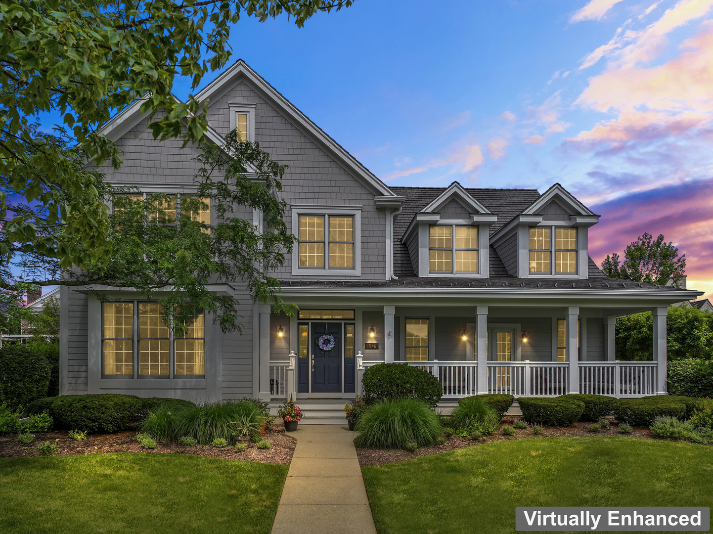 1546 Midway Lane Glenview, IL 60026 - Photo 46 of 46 a front view of a house with a yard and porch
