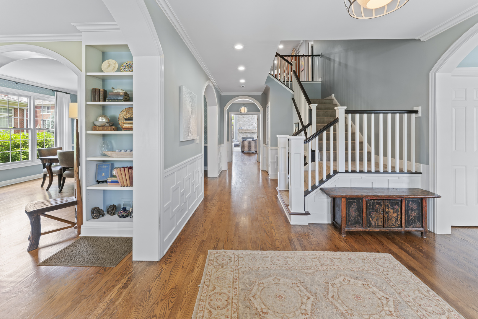 1546 Midway Lane Glenview, IL 60026 - Photo 5 of 46 a view of entryway livingroom and hall with wooden floor