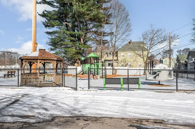 a front view of a building