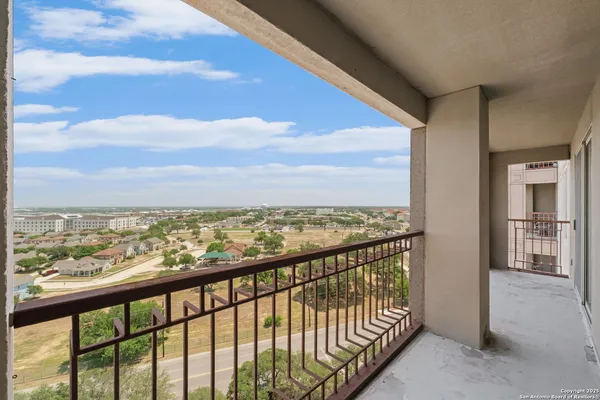 a view of city from balcony