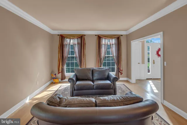a view of an entryway with chandelier