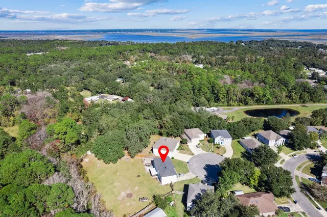 a house view with a garden space