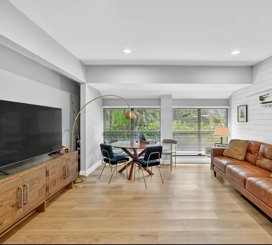 a table and chairs in a patio