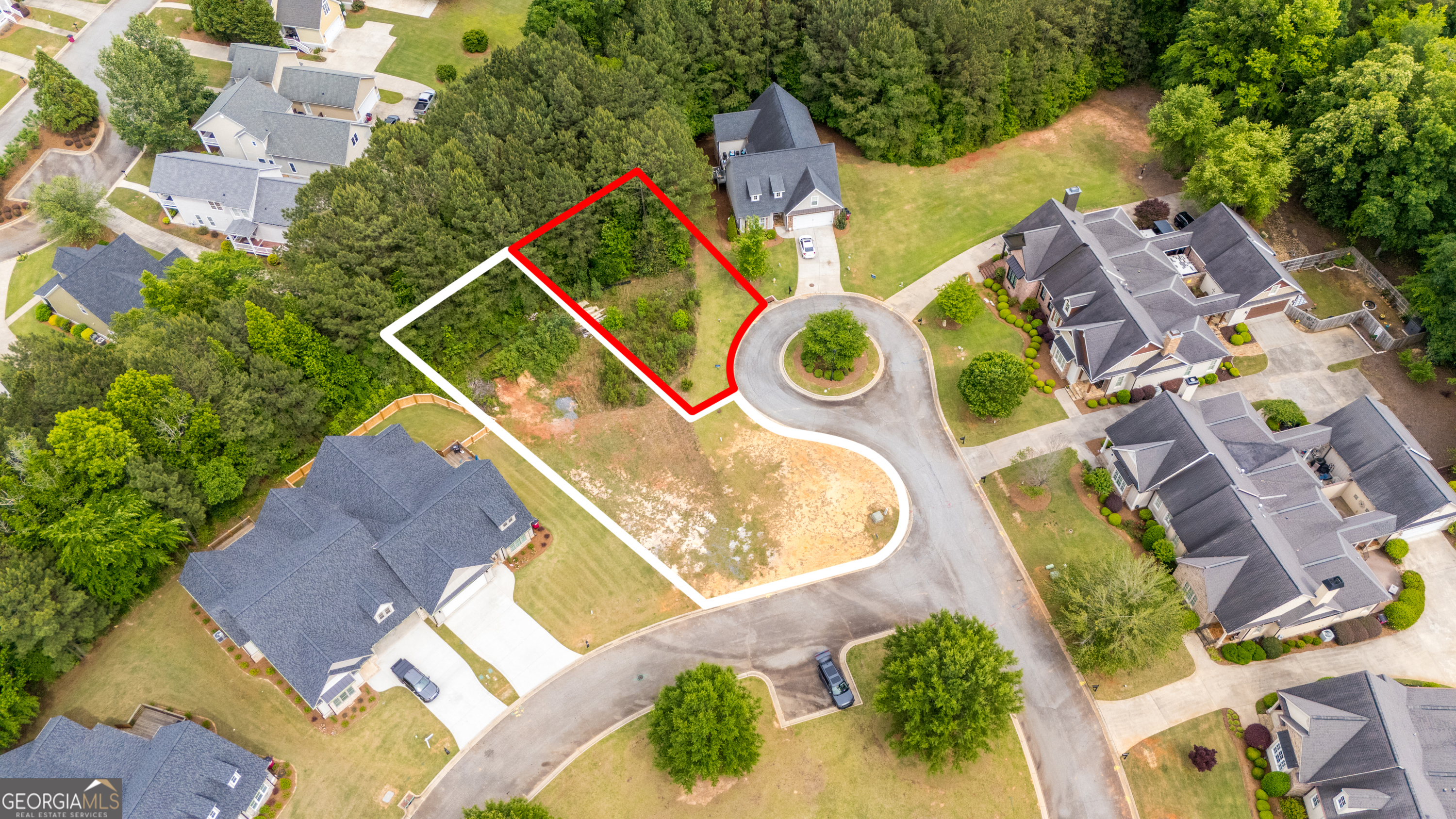 430 Leamington Lane Macon, GA 31220 - Photo 9 of 15 an aerial view of residential house with outdoor space and swimming pool