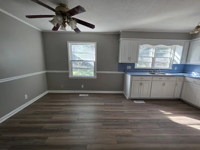 a view of kitchen and window