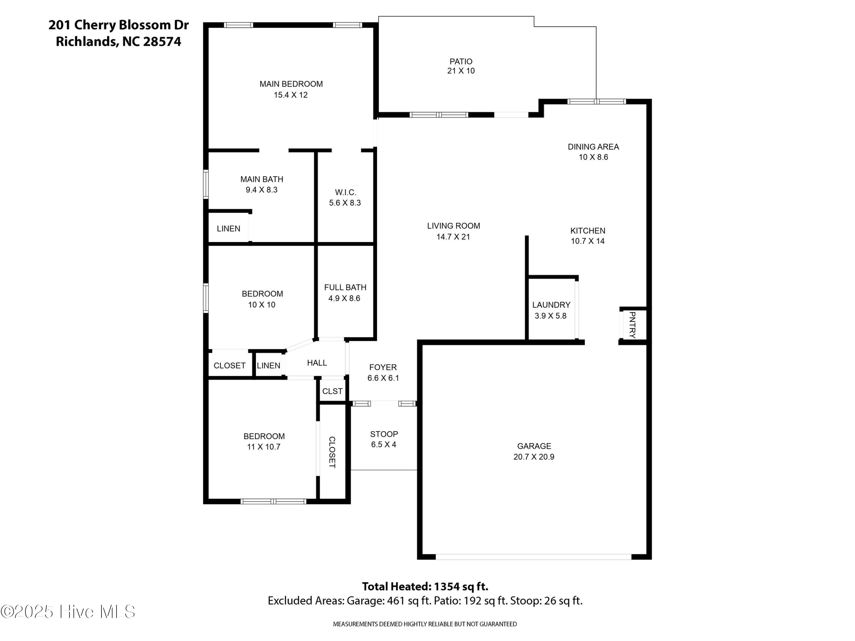 201 Cherry Blossom Drive Richlands, NC 28574 - Photo 2 of 47 mls-Measurements for 201 Cherry Blossom