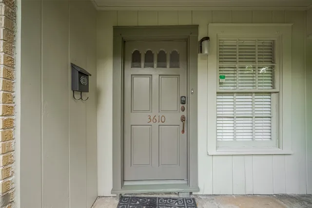 a view of front door of house