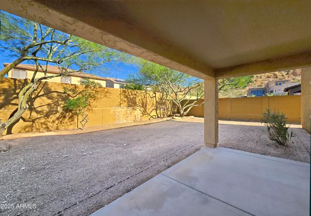 a view of backyard with large tree