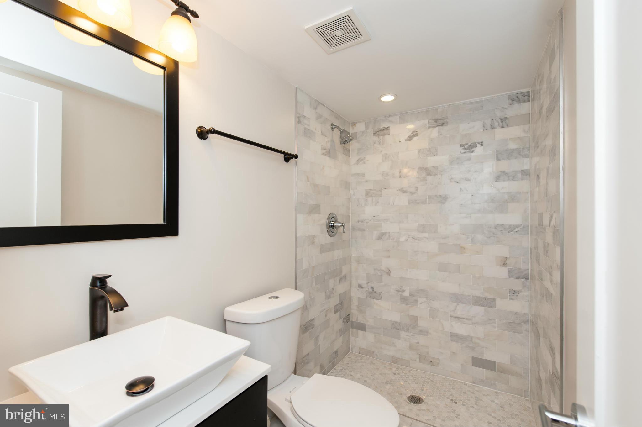 1608 Potomac Avenue Southeast Washington, DC 20003 - Photo 25 of 29 a bathroom with a toilet a sink and a mirror
