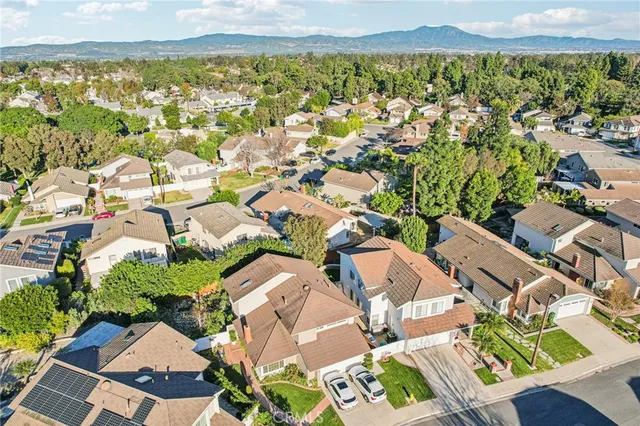 an aerial view of multiple house