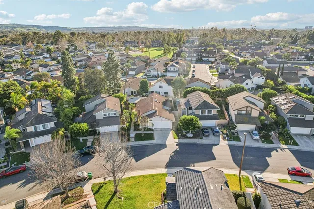 an aerial view of multiple house