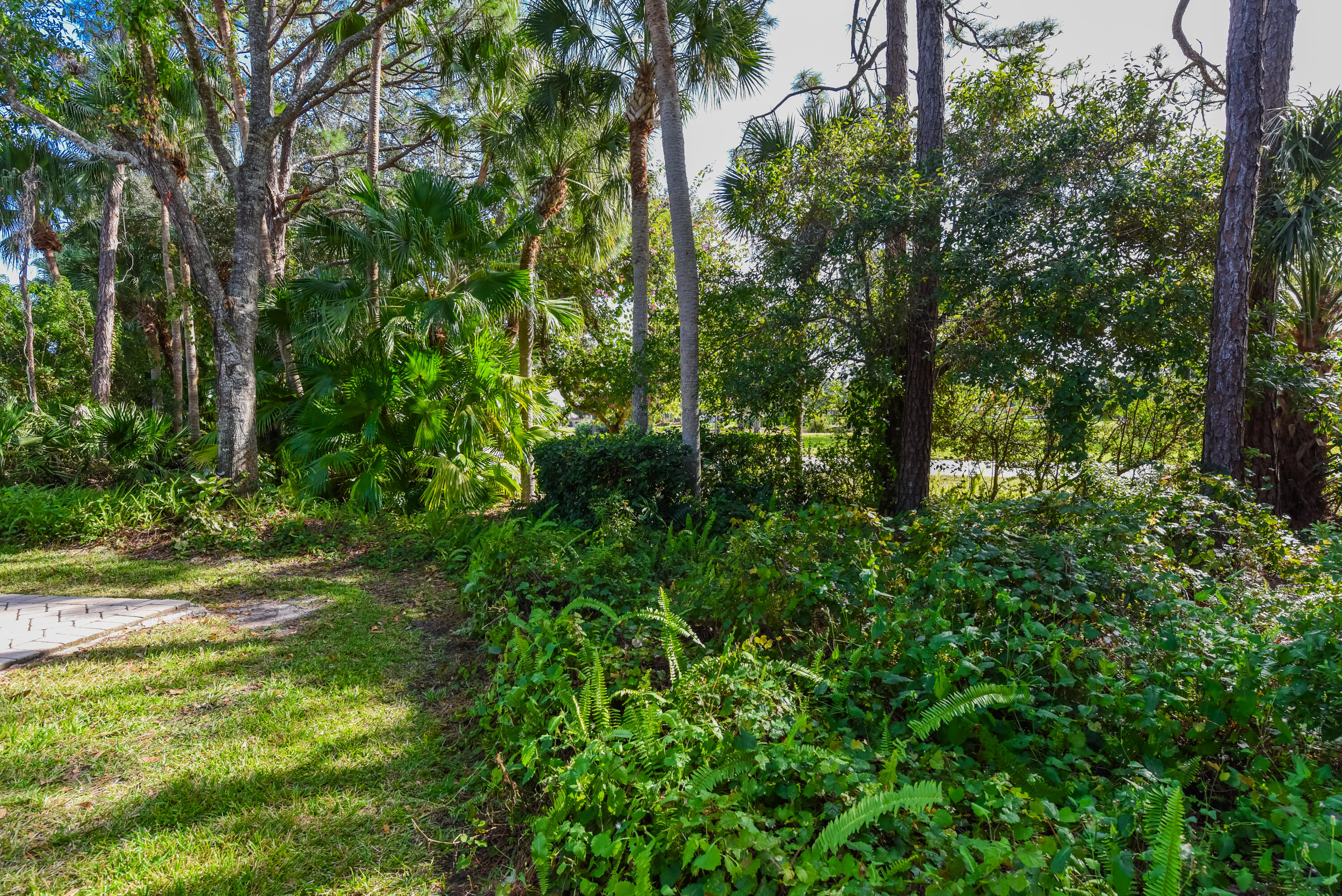 1567 Southwest Harbour Isles Circle, Unit 65 St. Lucie West, FL 34986 - Photo 35 of 35 a view of a yard with plants and trees