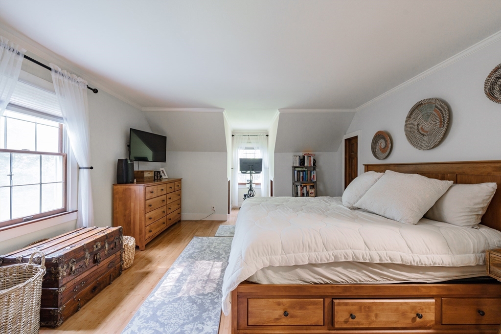 36 Old House Road Montgomery, MA 01085 - Photo 20 of 42 a bedroom with a bed and a tv