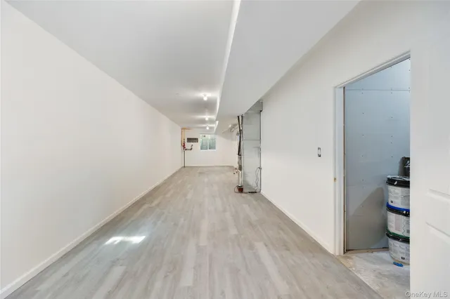 a view of a park with a slide