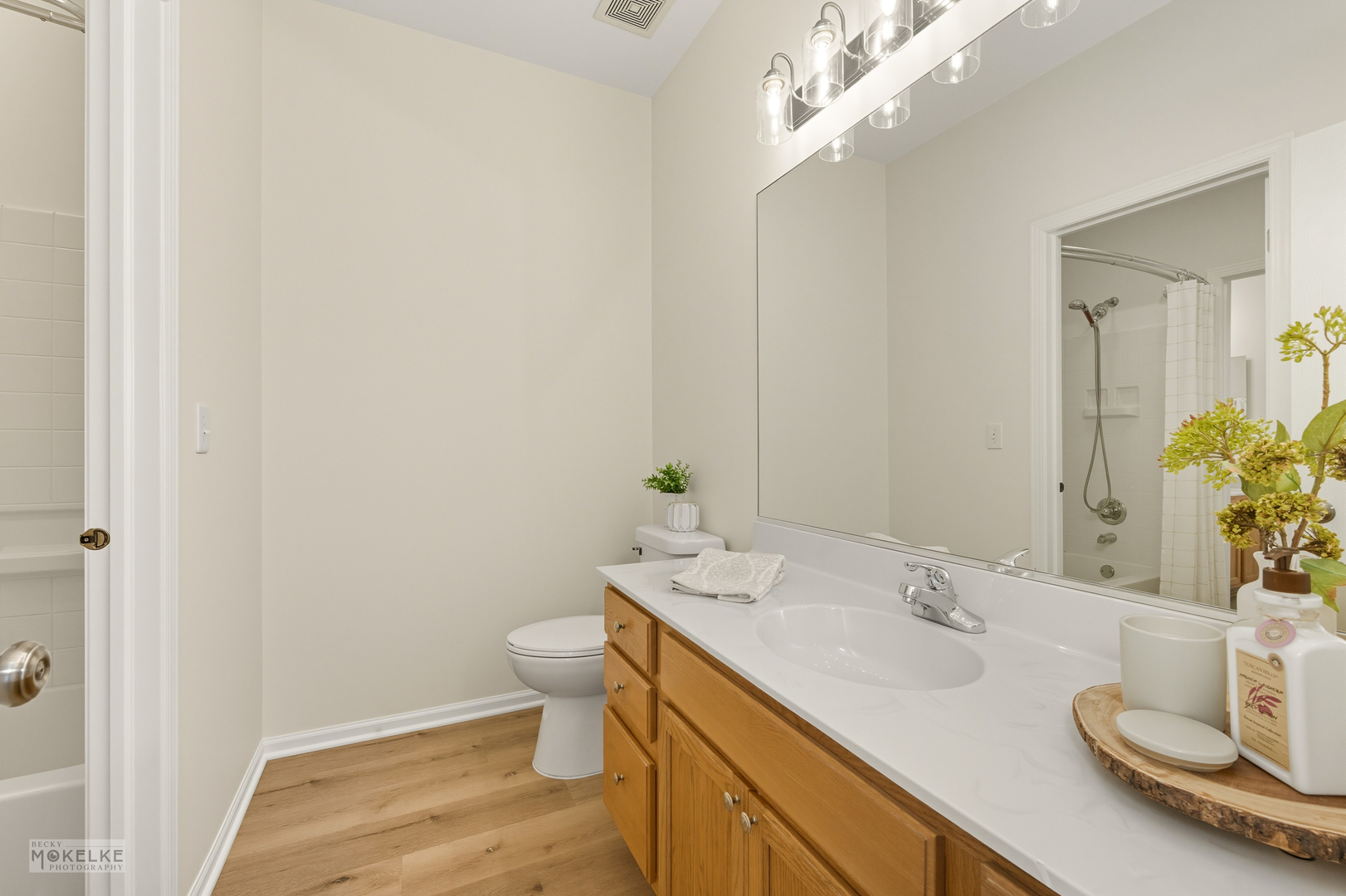 2813 Hoffman Street Plano, IL 60545 - Photo 19 of 27 a bathroom with a sink a toilet and a mirror