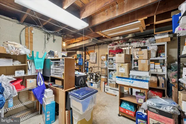 a view of storage and utility room