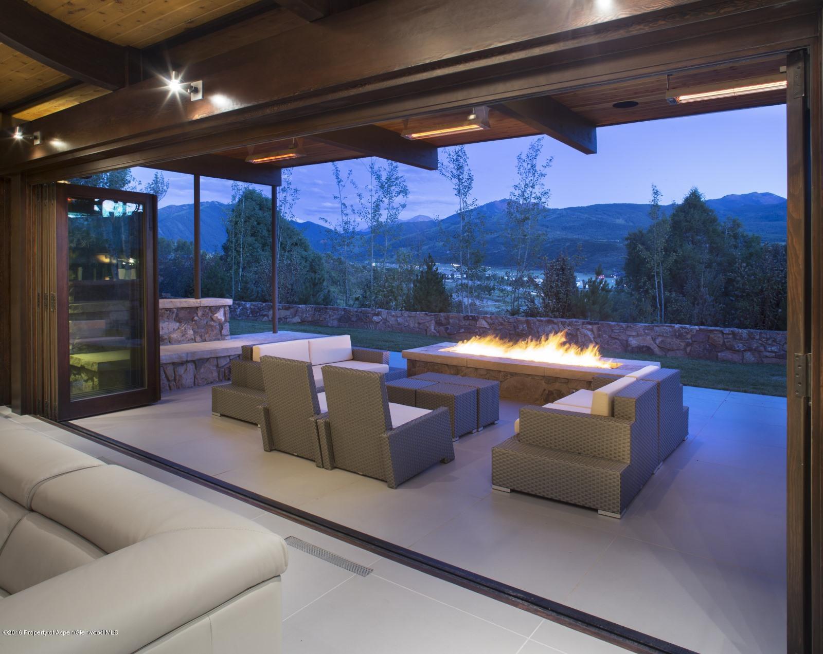 2116 McLain Flats Road Aspen, CO 81612 - Photo 6 of 42 Fire Pit Summer Evening