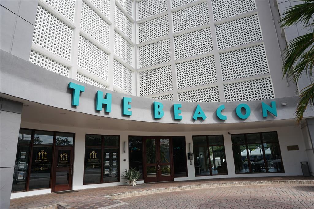 a view of a entryway door of the building