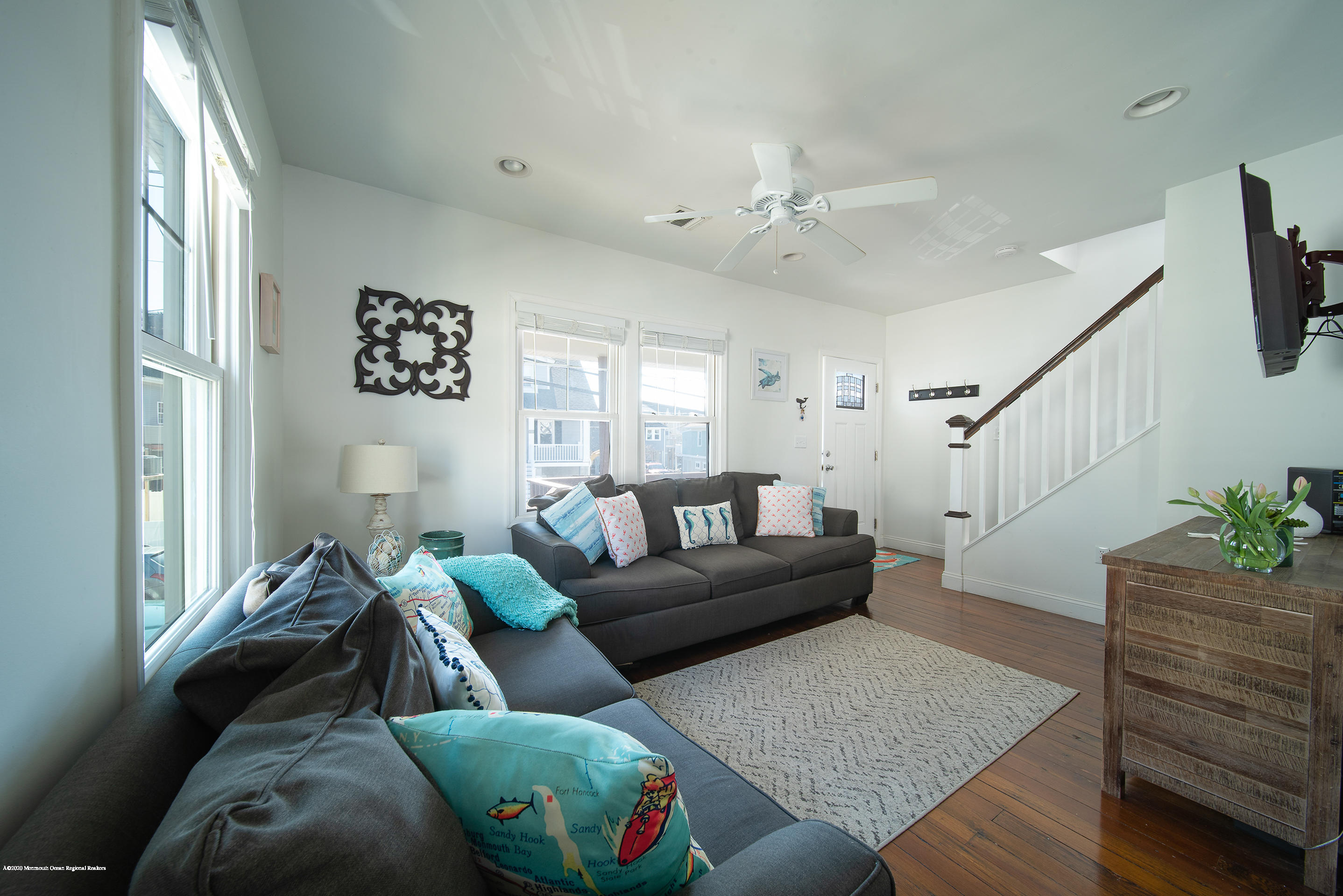 22 Cornwall Street Highlands, NJ 07732 - Photo 7 of 24 a living room with furniture and wooden floor