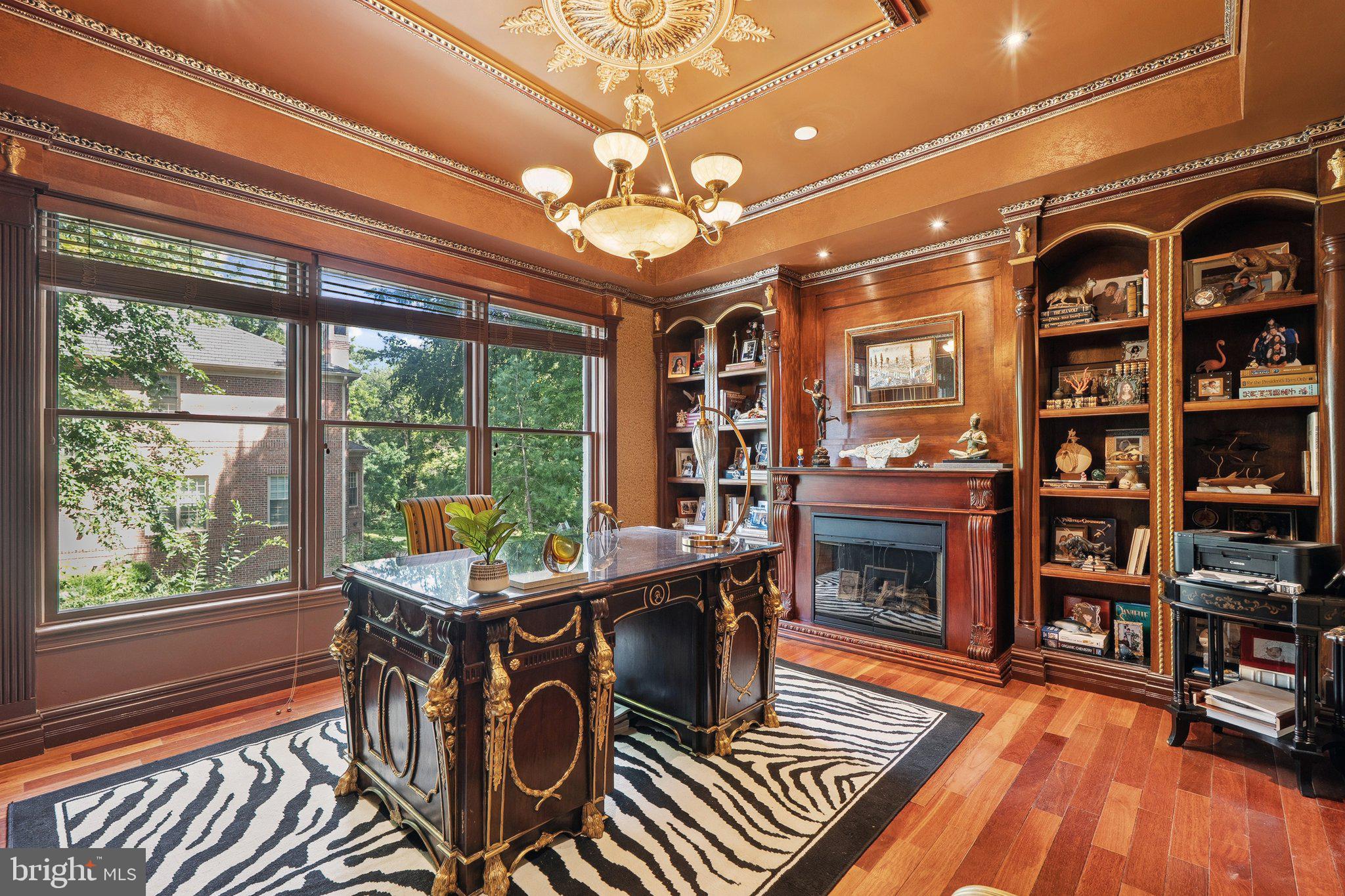 423 Seneca Road Great Falls, VA 22066 - Photo 24 of 55 a view of a dining room with furniture window and wooden floor
