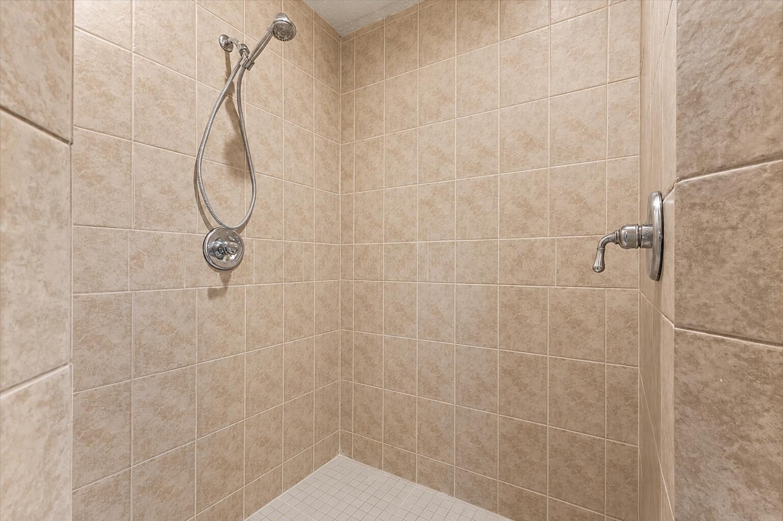 2925 North Main Street Racine, WI 53402 - Photo 20 of 23 Oversized and beautifully tiled, the walk-in shower provides a clean, timeless design with everyday comfort.