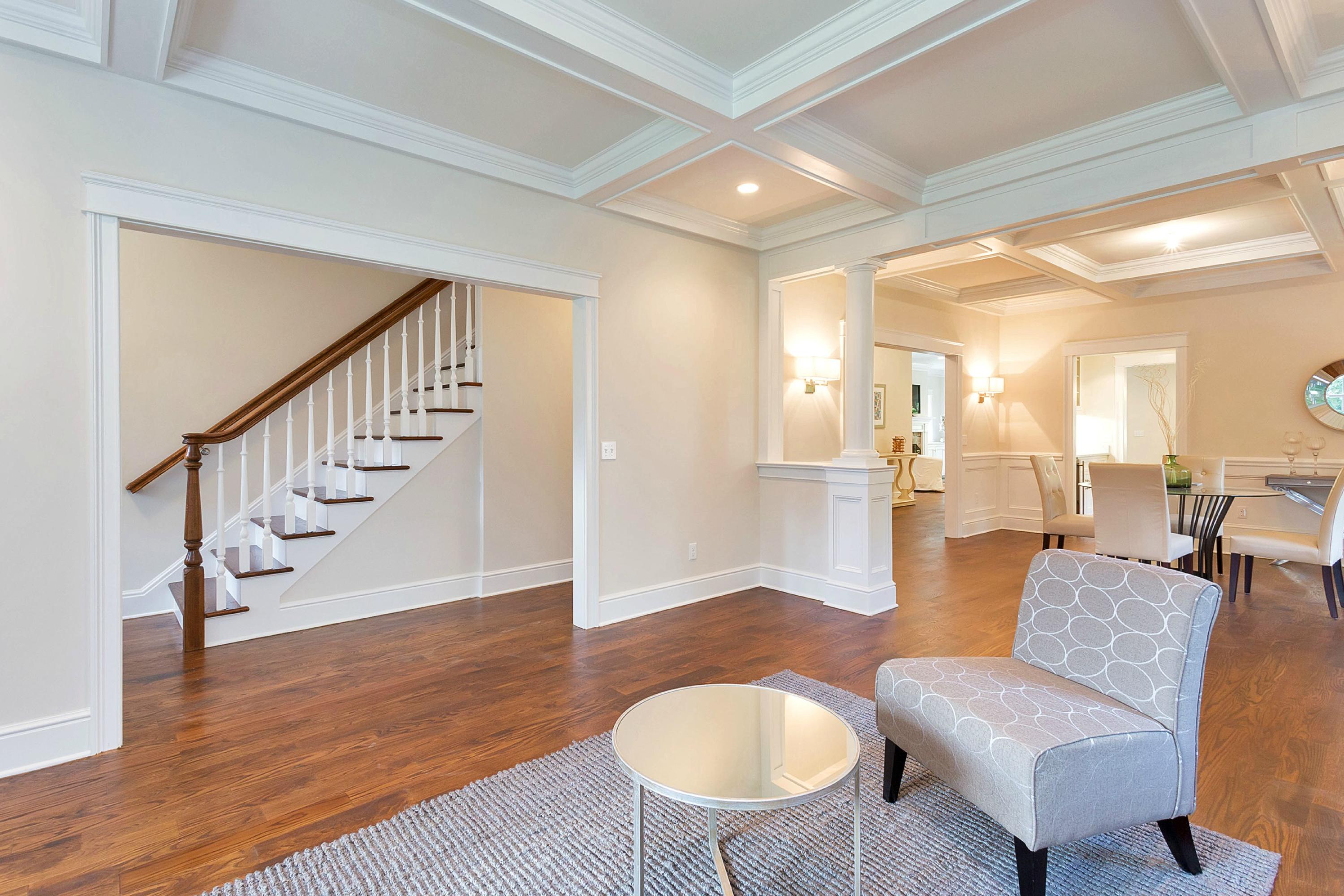 18 Edgewood Road Darien, CT 06820 - Photo 4 of 38 a living room with furniture and a dining table