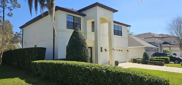 a house view with a outdoor space