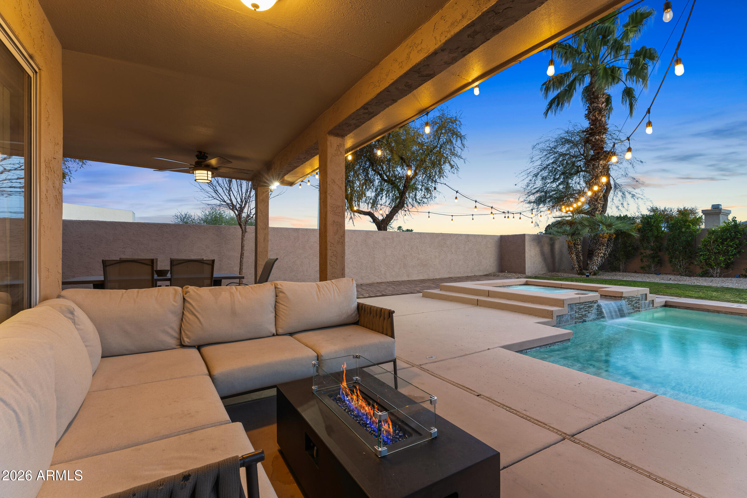 4629 East Gold Poppy Way Phoenix, AZ 85044 - Photo 34 of 46 a view of a terrace with couches and pool