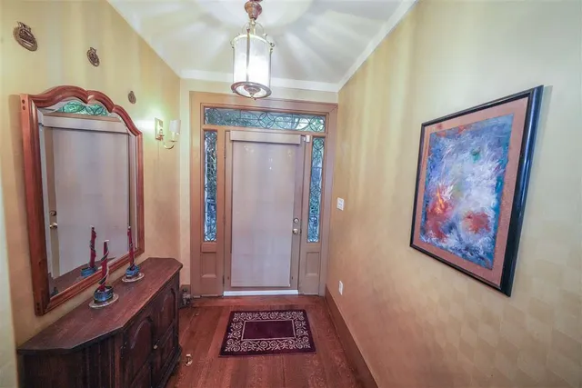 a view of front door of house