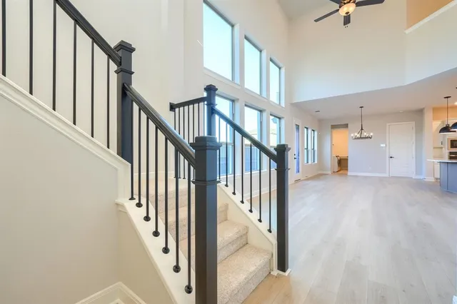 a view of an entryway with staircase