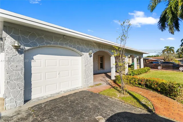 a view of a house with a outdoor space
