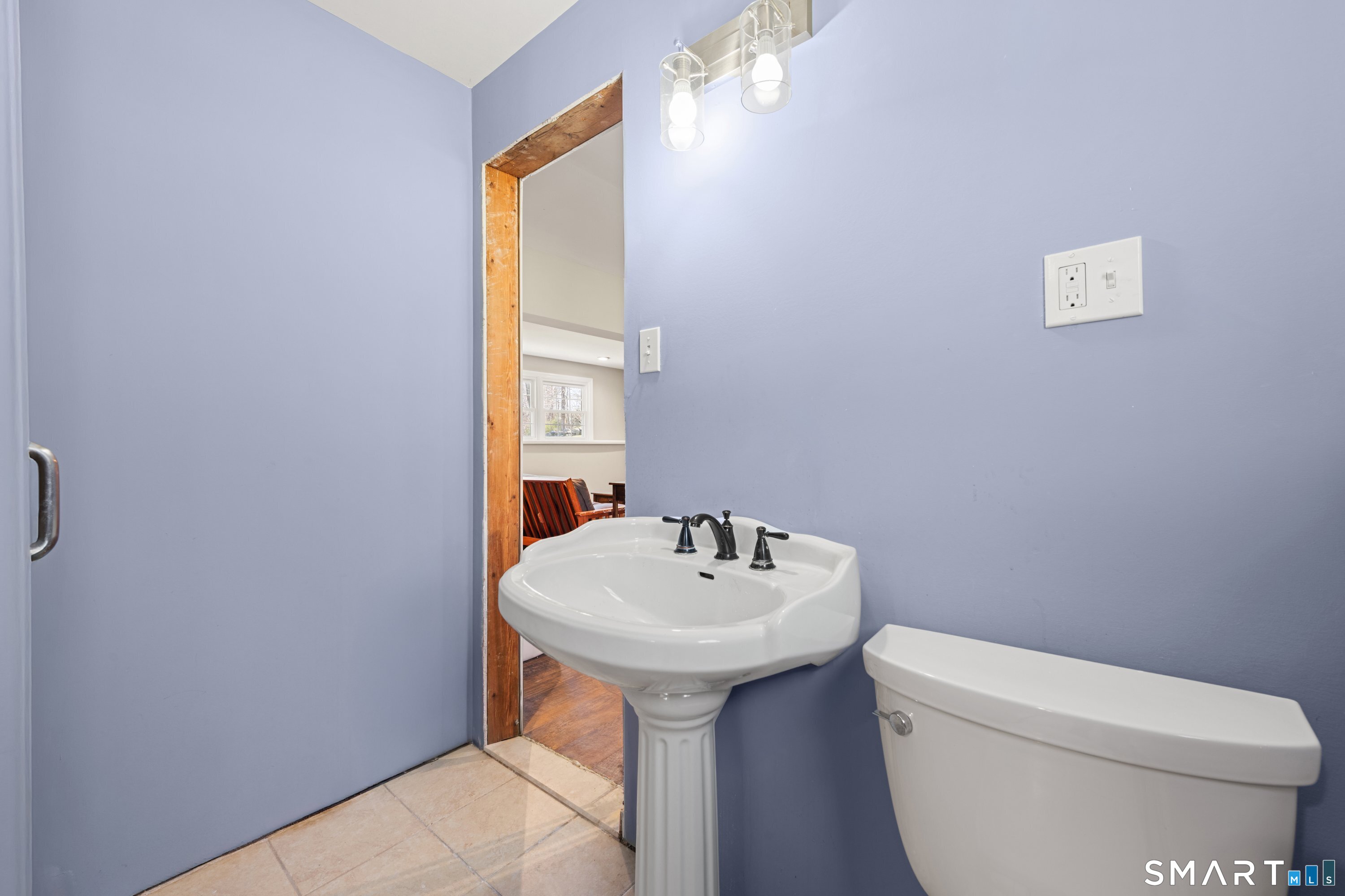 3 Pebble Road Newtown, CT 06470 - Photo 37 of 38 Lower level full bath with shower stall- accessible from lower level bedroom as well as from lower level den. Just needs a little finish work!!