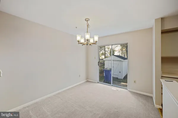a view of a chandelier in a room