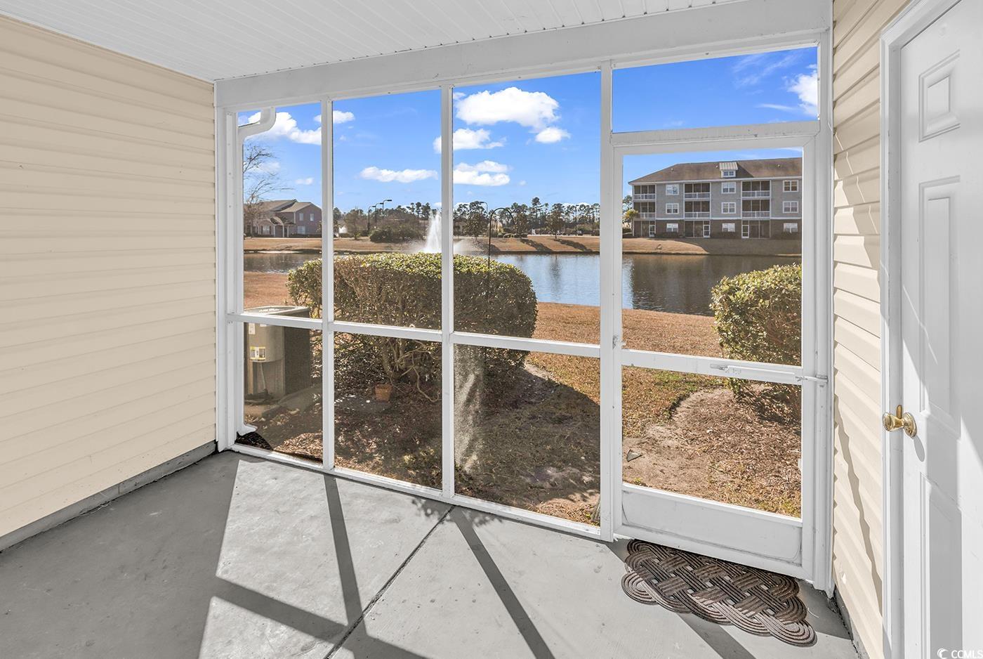 308 Kiskadee Loop, Unit E Conway, SC 29526 - Photo 26 of 36 Unfurnished sunroom with a water view and plenty of natural light