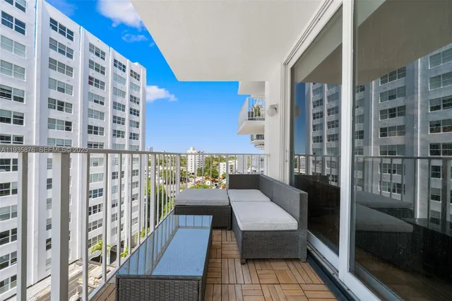 a view of a city with tall buildings