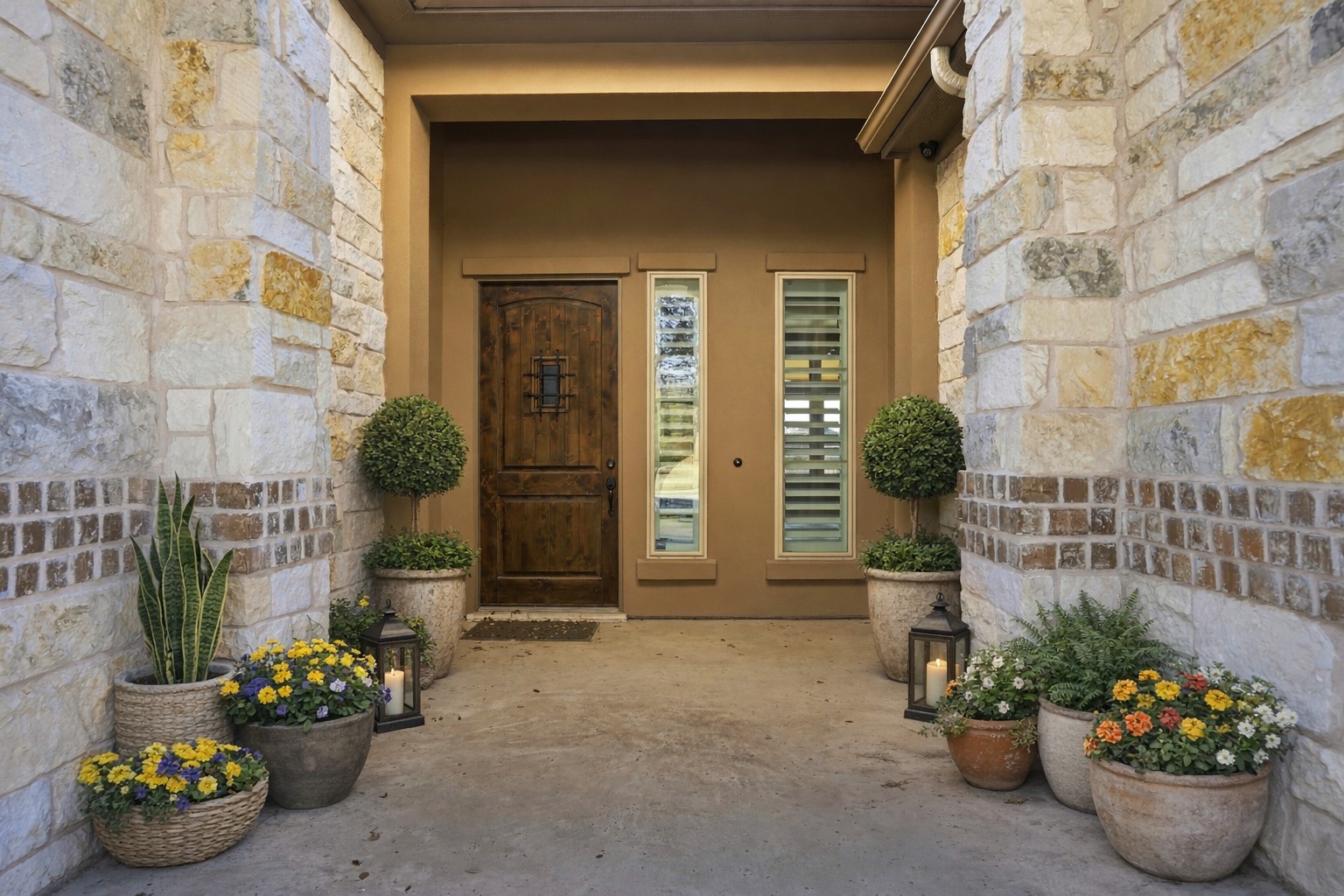 4109 Haight Street Round Rock, TX 78681 - Photo 3 of 40 Property entrance featuring stone siding and covered porch