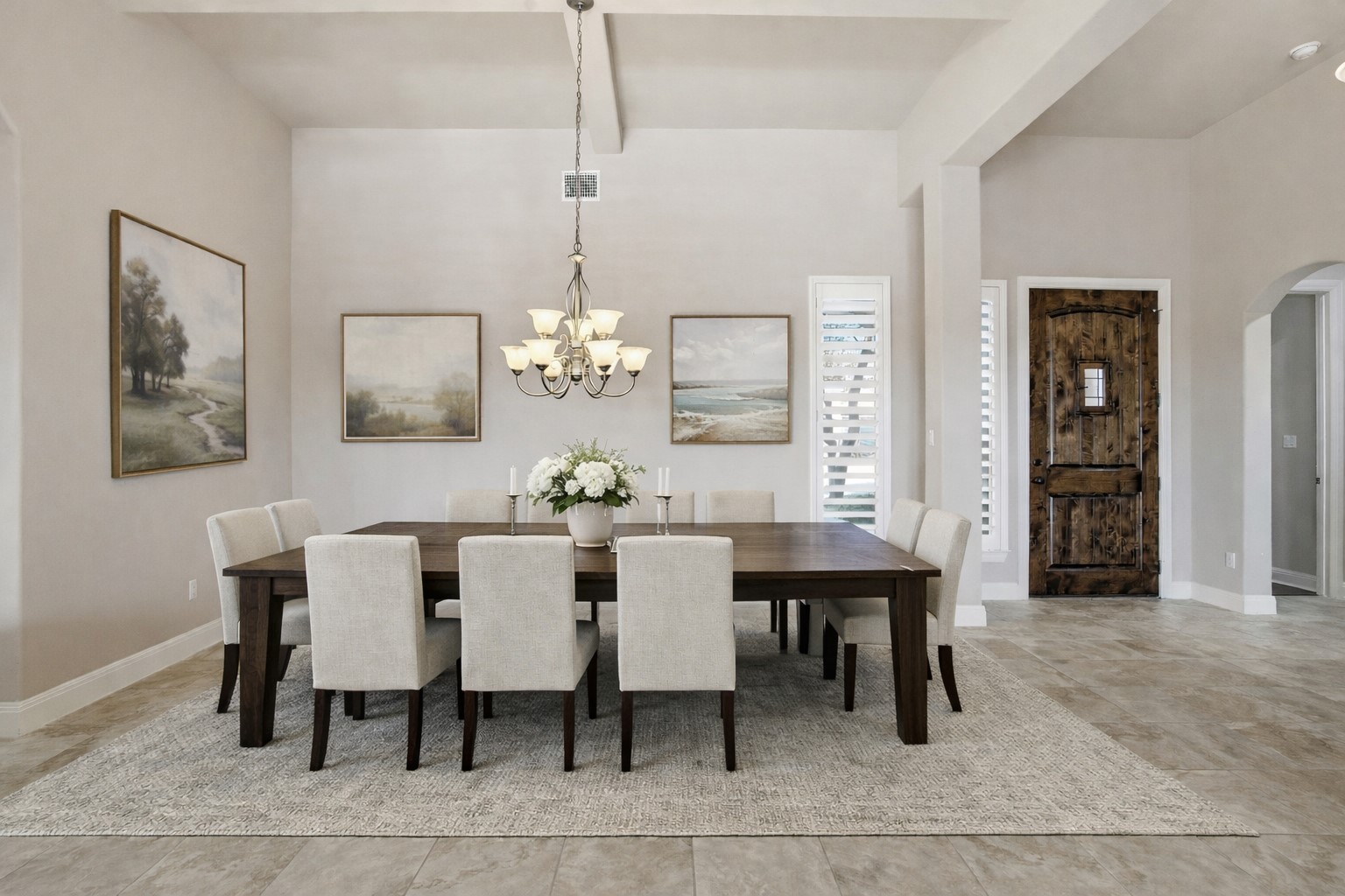 4109 Haight Street Round Rock, TX 78681 - Photo 4 of 40 Virtually staged - Dining space featuring beam ceiling