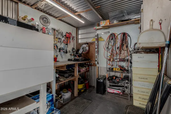 a view of storage and utility room