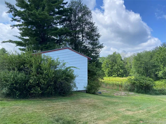 a view of backyard with green space