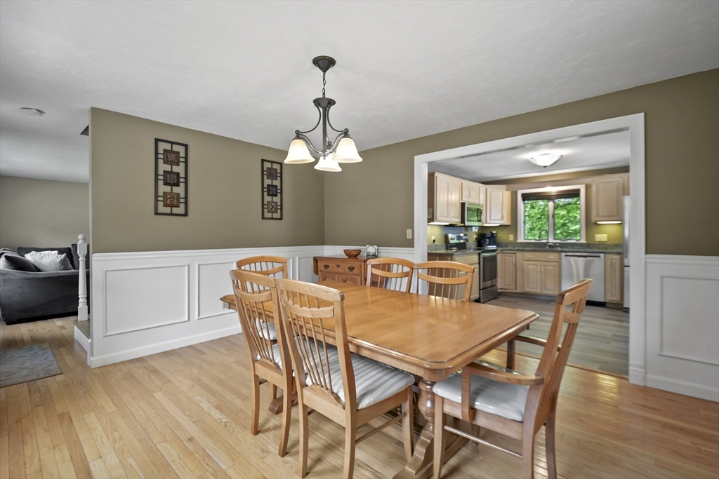 23 Cove Road Lunenburg, MA 01462 - Photo 8 of 42 a view of a dining room with furniture and wooden floor