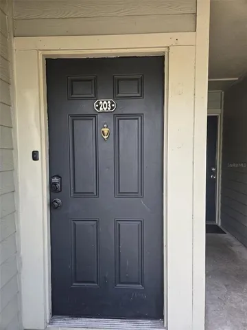 a view of front door