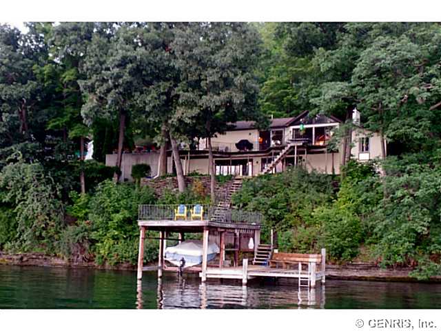 Exterior Front. Home features 156 Feet of Seneca L