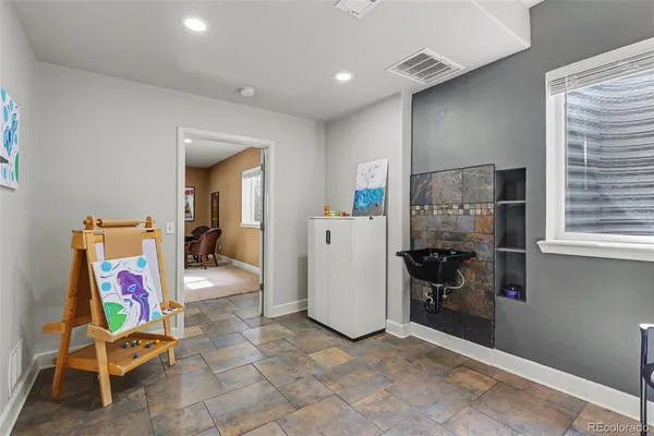 a very nice looking room with a large window