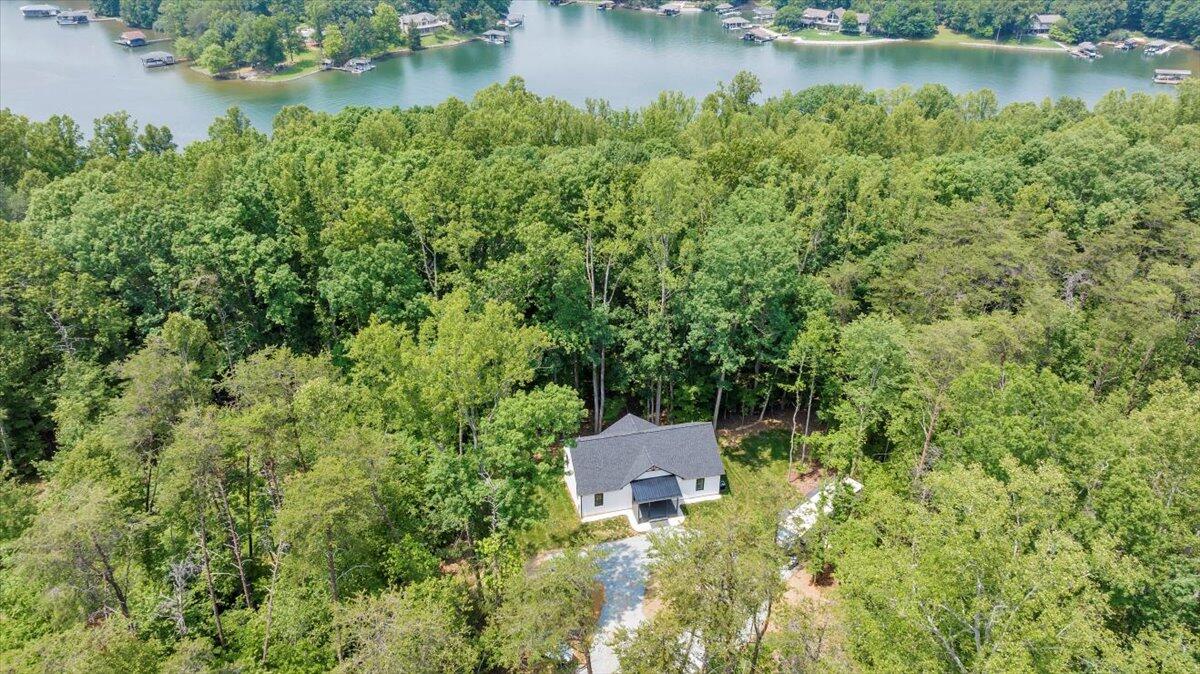 2365 Lakewood Forest Road Moneta, VA 24121 - Photo 78 of 90 an aerial view of a house with a yard and lake view